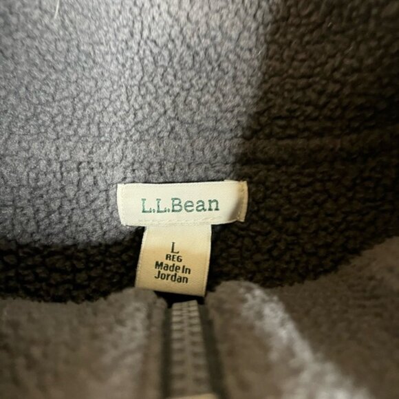 L.L .Bean Womens Quarter Zip Fleece Pullover Sweatshirt Size Large - Picture 3 of 3